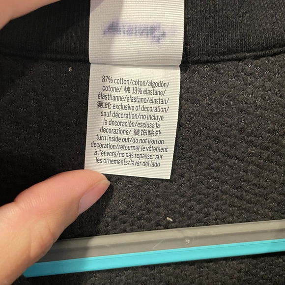 Victoria’s Secret PINK Cozy Fleece Half-Zip Pullover -size L NWOT Black Womens - Picture 6 of 7